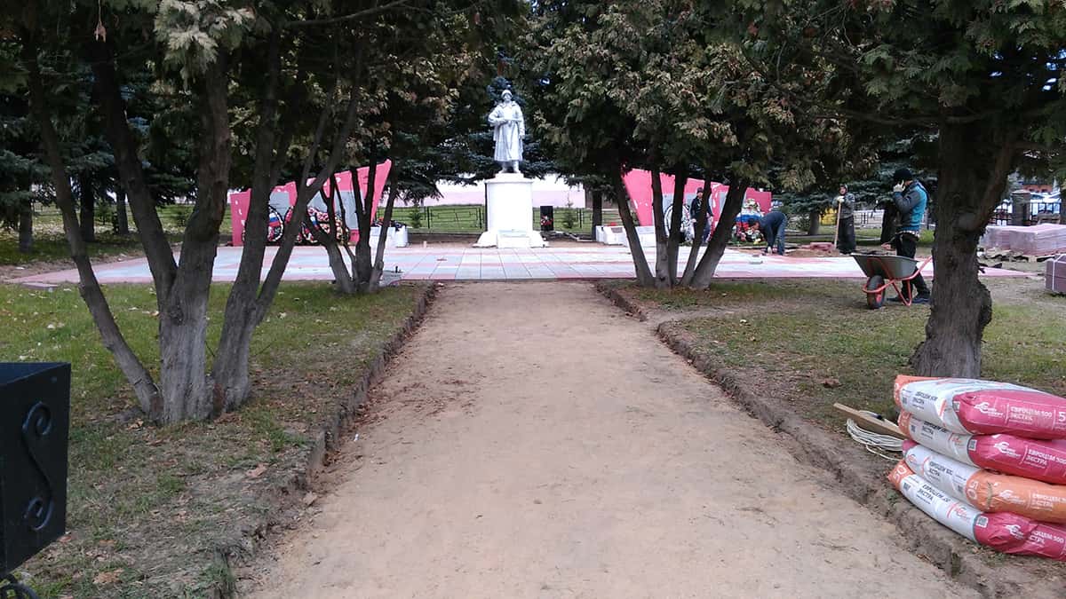 Реконструкция памятника в Детчино
